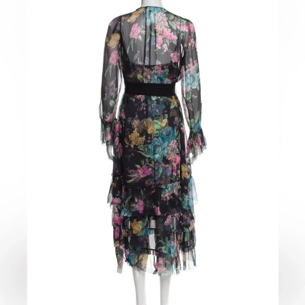 NWOT Zimmermann  ninety six Floral Black Dress - Picture 11 of 14